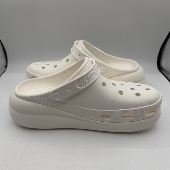 Crocs Classic‎ Crush Clogs Mens Sz 12 White Slip On Comfort Shoes main image 5